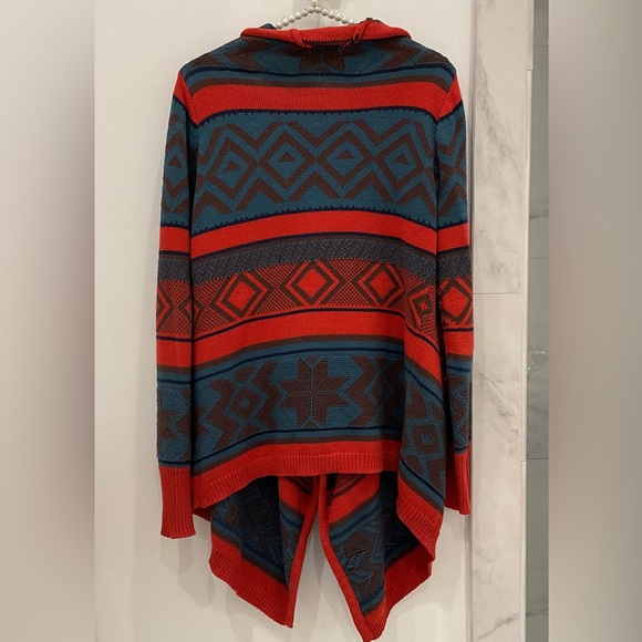 🔴BLU PEPPER TRIBAL OPEN FRONT SWEATER CARDIGAN🔴 - Picture 2 of 9